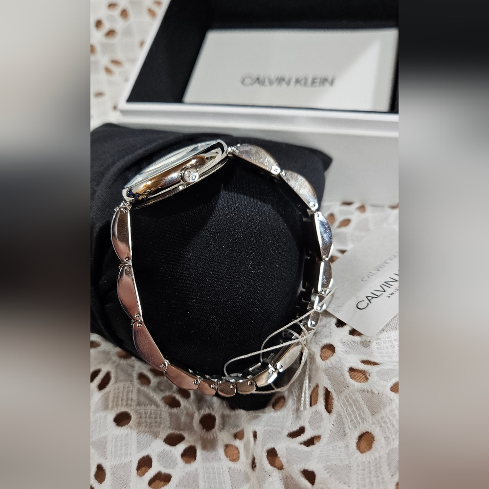 NWT Calvin Klein K9U23146 Stainless Steel Silver Dial Swiss Quartz Women's Watch - Picture 6 of 11